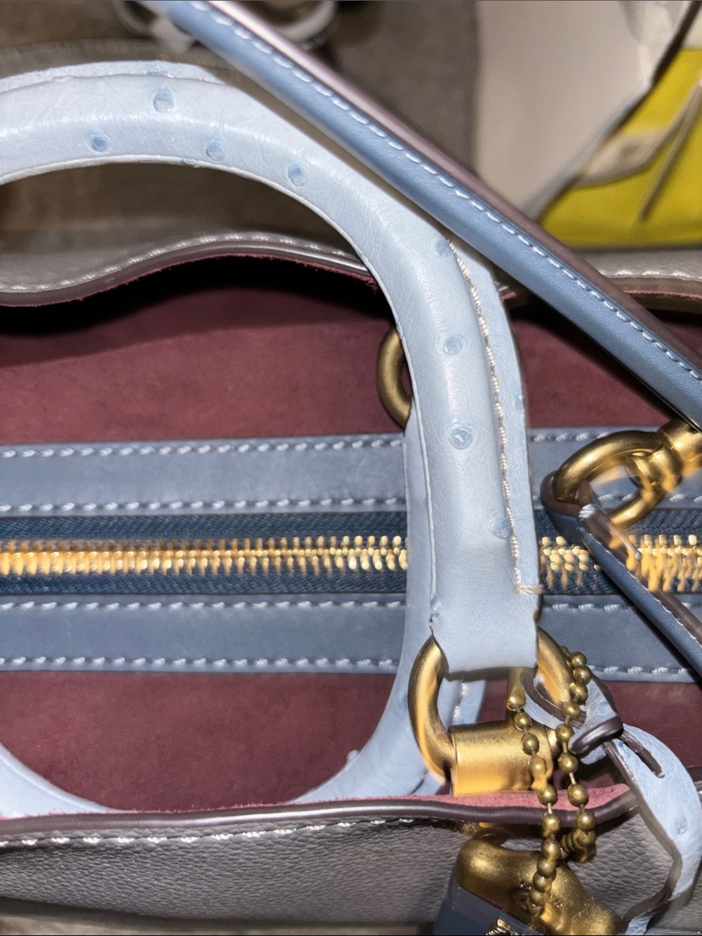Rare Coach Rogue 36 with ostrich detailing. - Picture 5 of 17